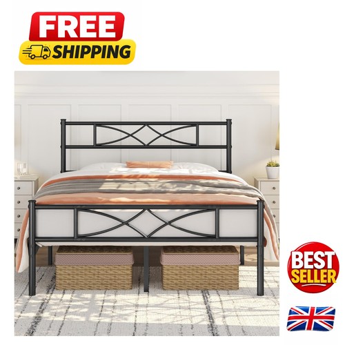 Space saving double metal bed - space-saving,