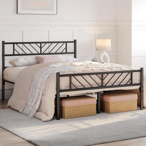 Modern metal bed frame arrow - modern,