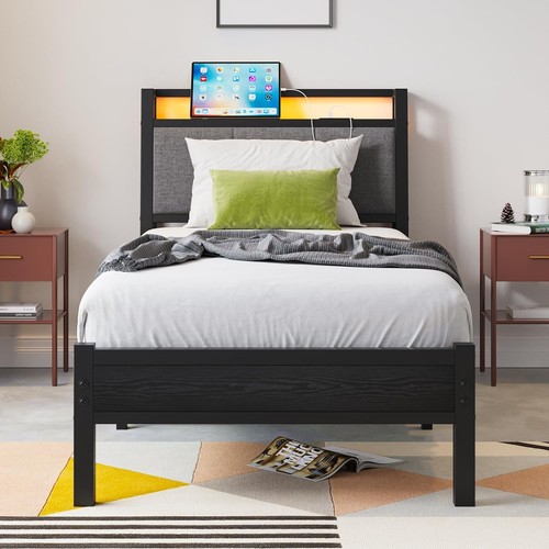 3ft single bed frame led - single,