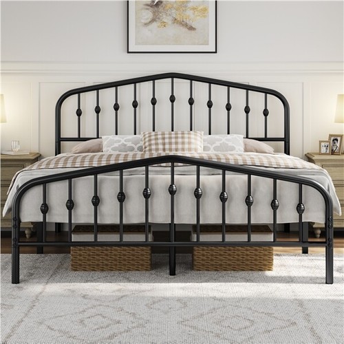 Metal bed frame with arched - metal,