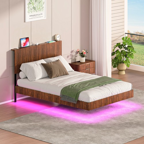 4ft6 floating double bed frame - floating,