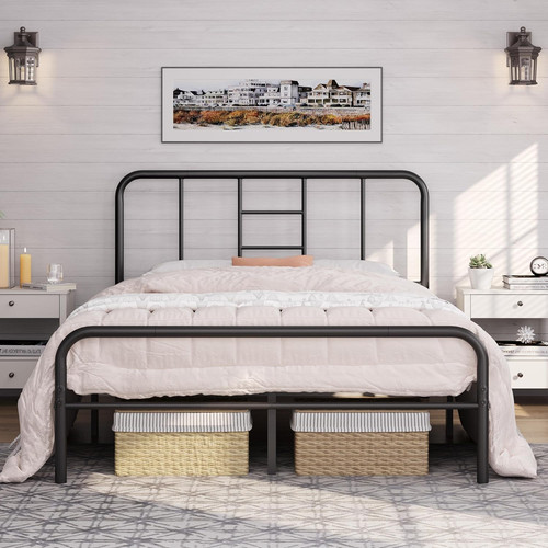 Double bed frame curved - bed,