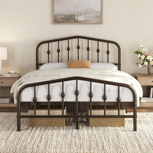 Bronze 4ft6 double bed frame - double,