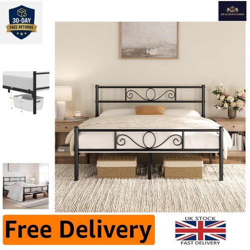Sturdy metal king bed frame - metal,