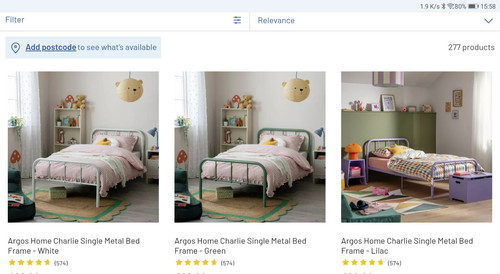 3ft single metal bed frame - metal,