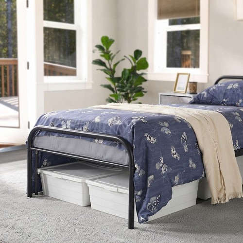 Elegant black single - single, bed