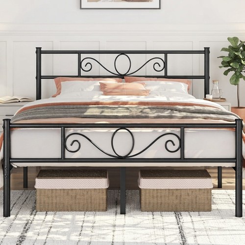 5ft black iron king - king, frame