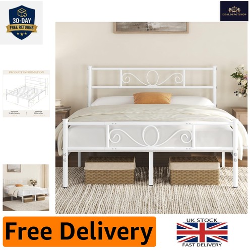 Sturdy metal double - bed, frame