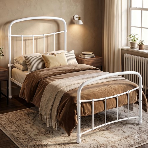 3ft single metal bed frame - single,