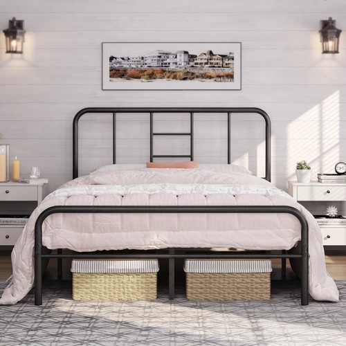 Classic metal double bed - metal,
