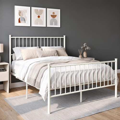 Double bed frame metal 4ft6 - double,