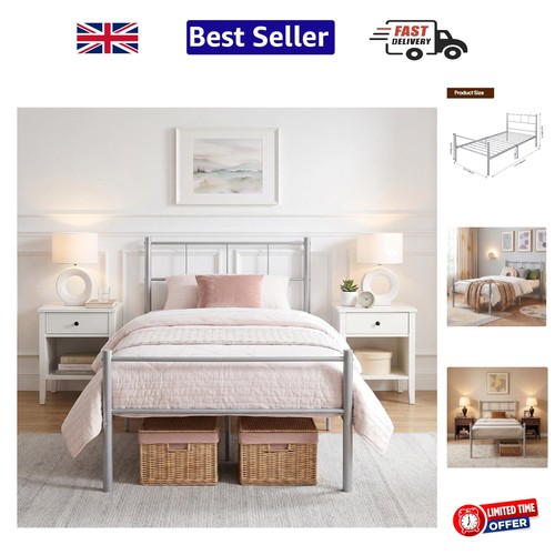 Compact silver 3ft metal - 3ft, bed