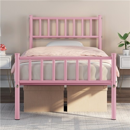 Single metal bed frame with - single,
